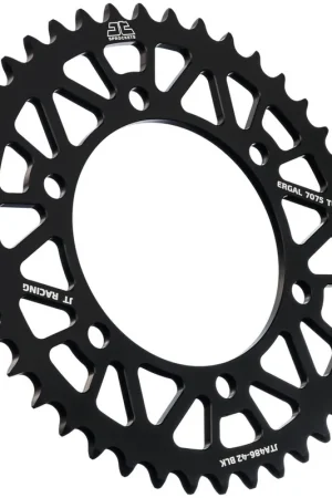 JT SPROCKETS - REAR RACELITE ALU 42T BLACK, 520 - Sprockets - Compatibel met diverse Kawasaki en Yamaha modellen Professioneel